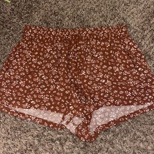 NWT Aeropostale Orange/Brown Floral Shorts